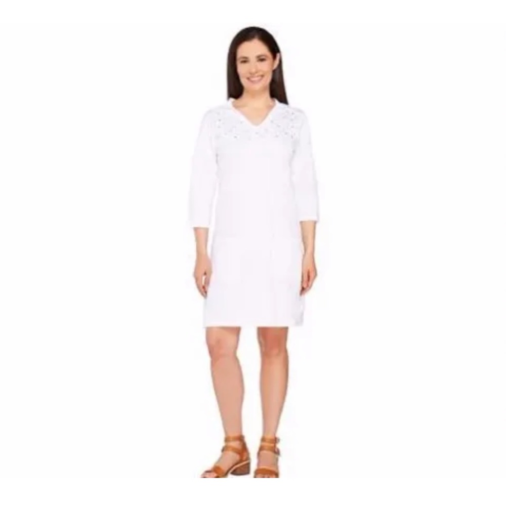 Quacker Factory Hooded Beach Cover-Up Size L NWT QVC $50.00